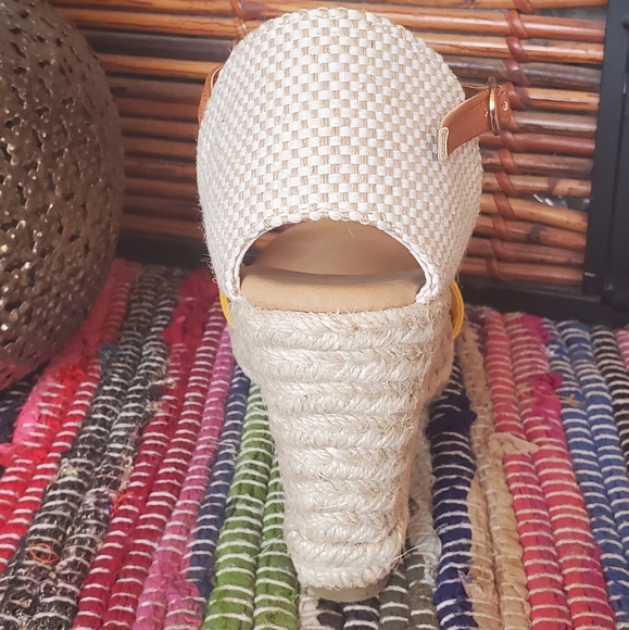 Natibo Ankle Strap Wedge- Mustard - Picture 5 of 8